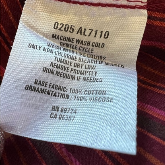 Columbia Large Stripe Embroidered Long Sleeve Button Up - Picture 8 of 8